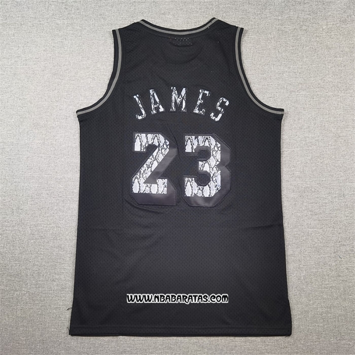 Camiseta Los Angeles Lakers LeBron James #23 Swingman Mitchell & Ness 2018-19 Negro